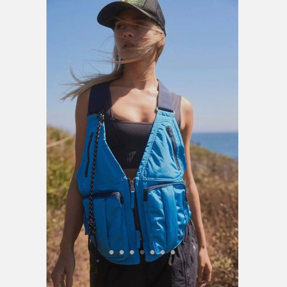 NWT Fp Movement by Free People Outdoor Pursuits Utility Vest Hiking Travel Gear